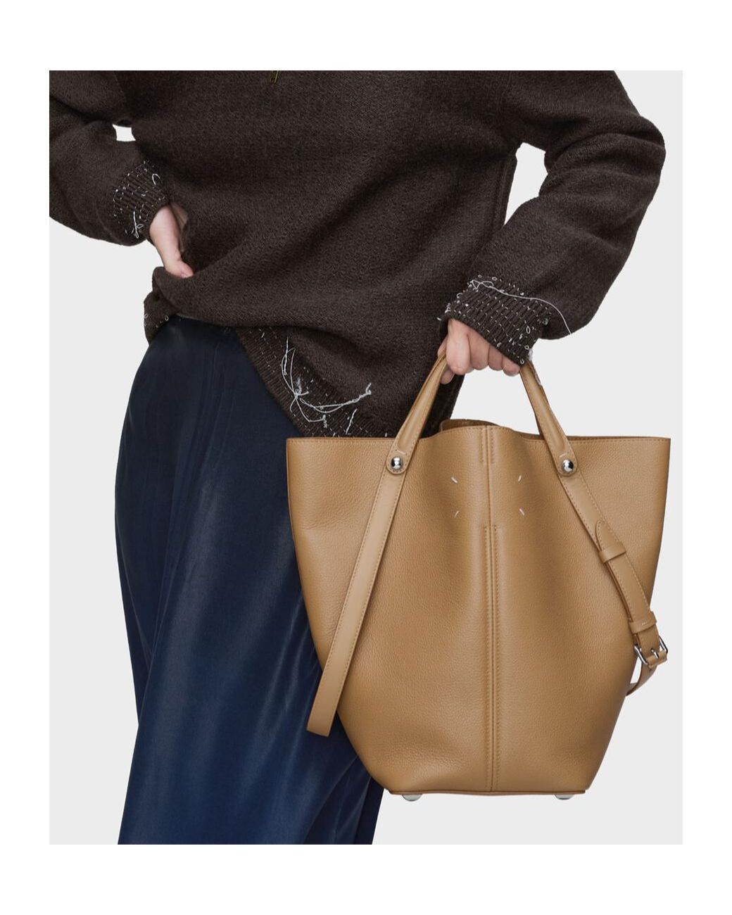 Maison Margiela Brown Dress-Age Medium Shoulder Bag for men