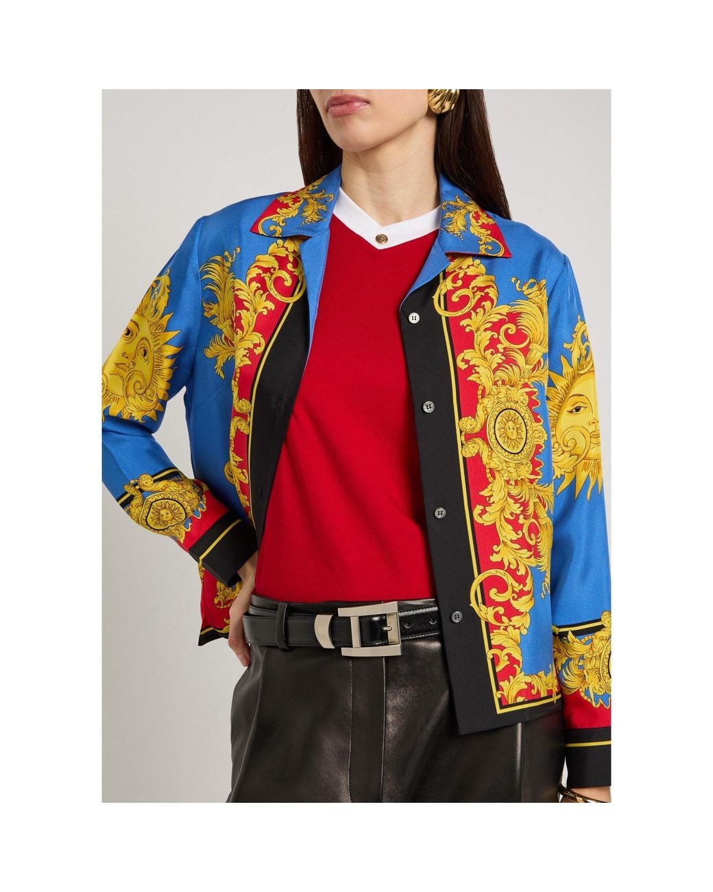 Versace White Smooth Belt
