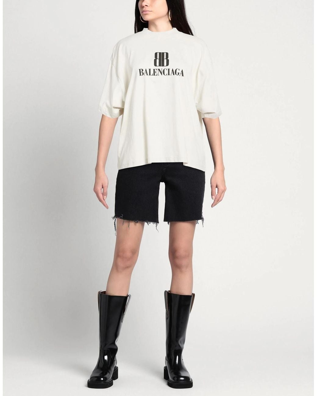 Balenciaga White Oversize-T-Shirts