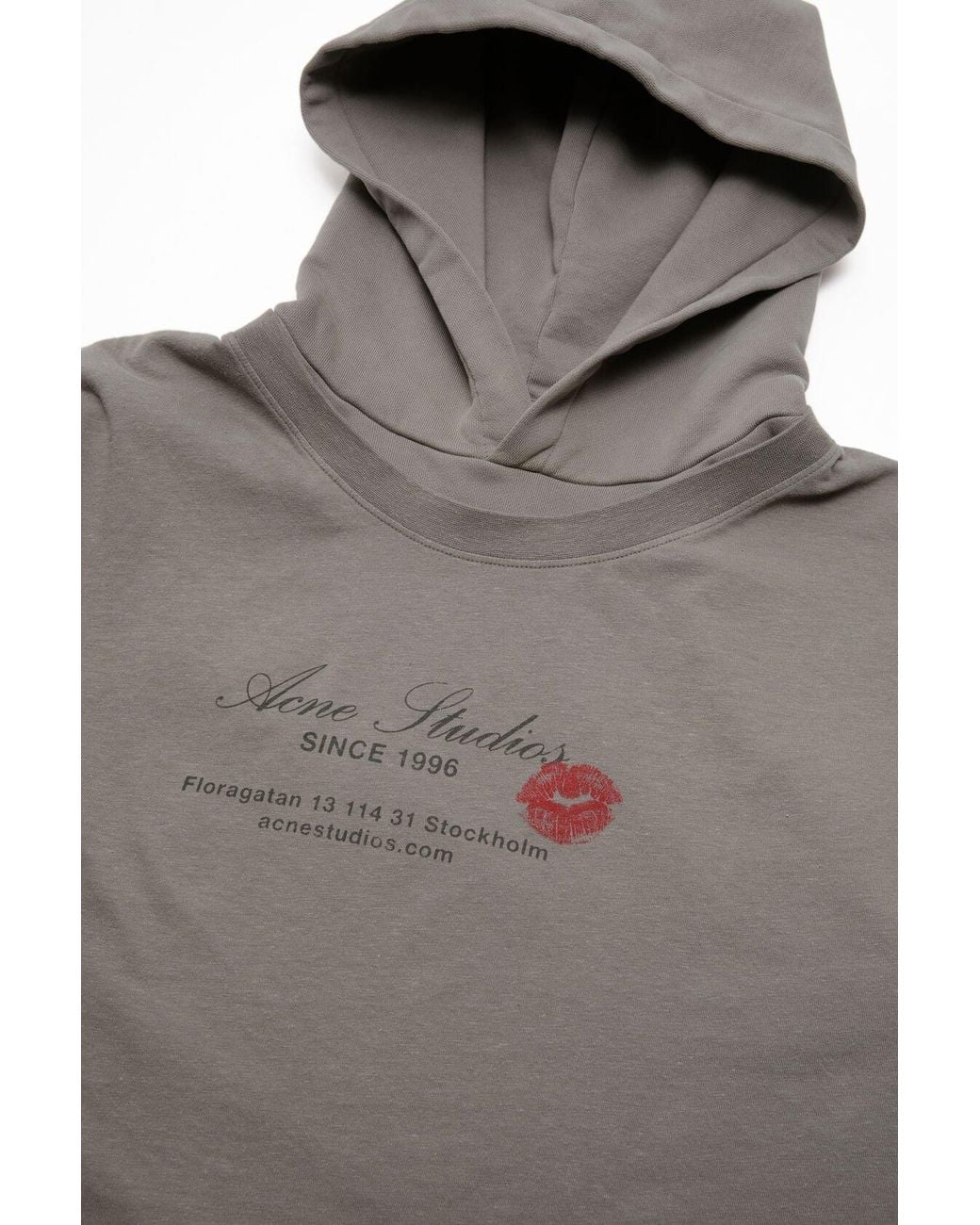 Acne Gray Double-Layered Hoodie