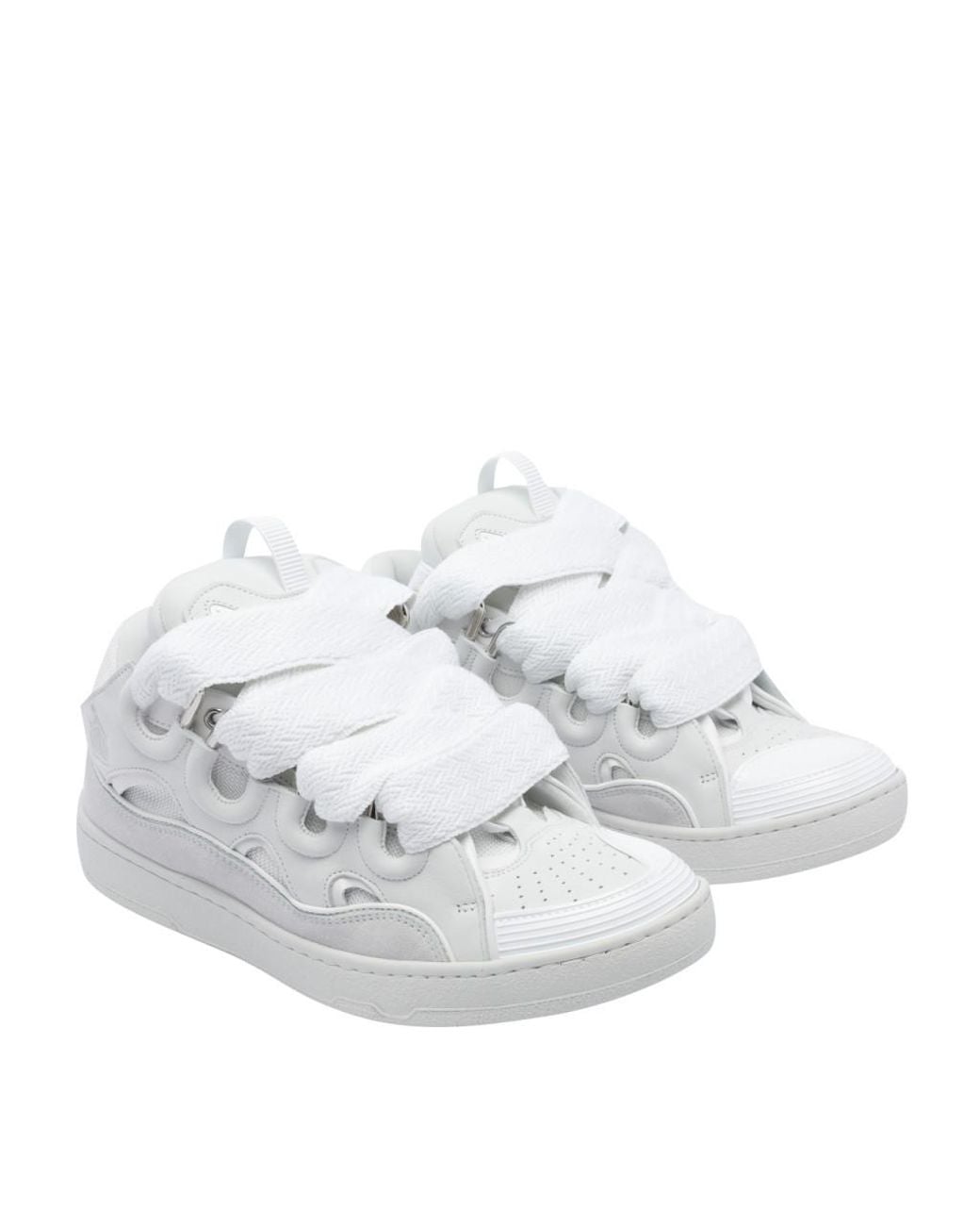 Lanvin White Curb Sneakers for men