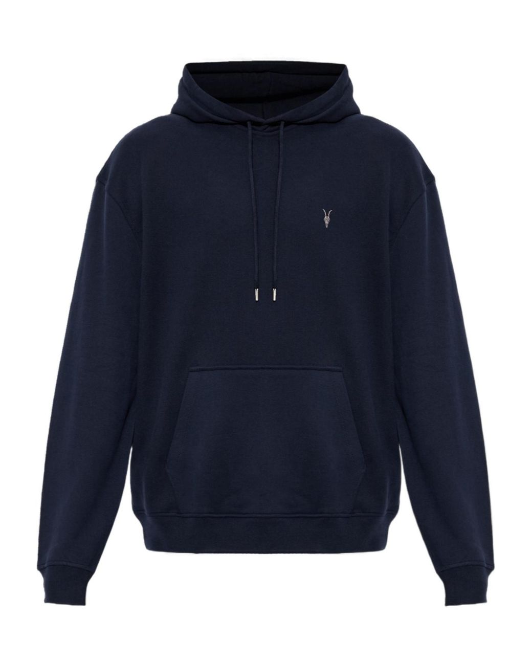 AllSaints Blue Asher Logo Hoodie for men