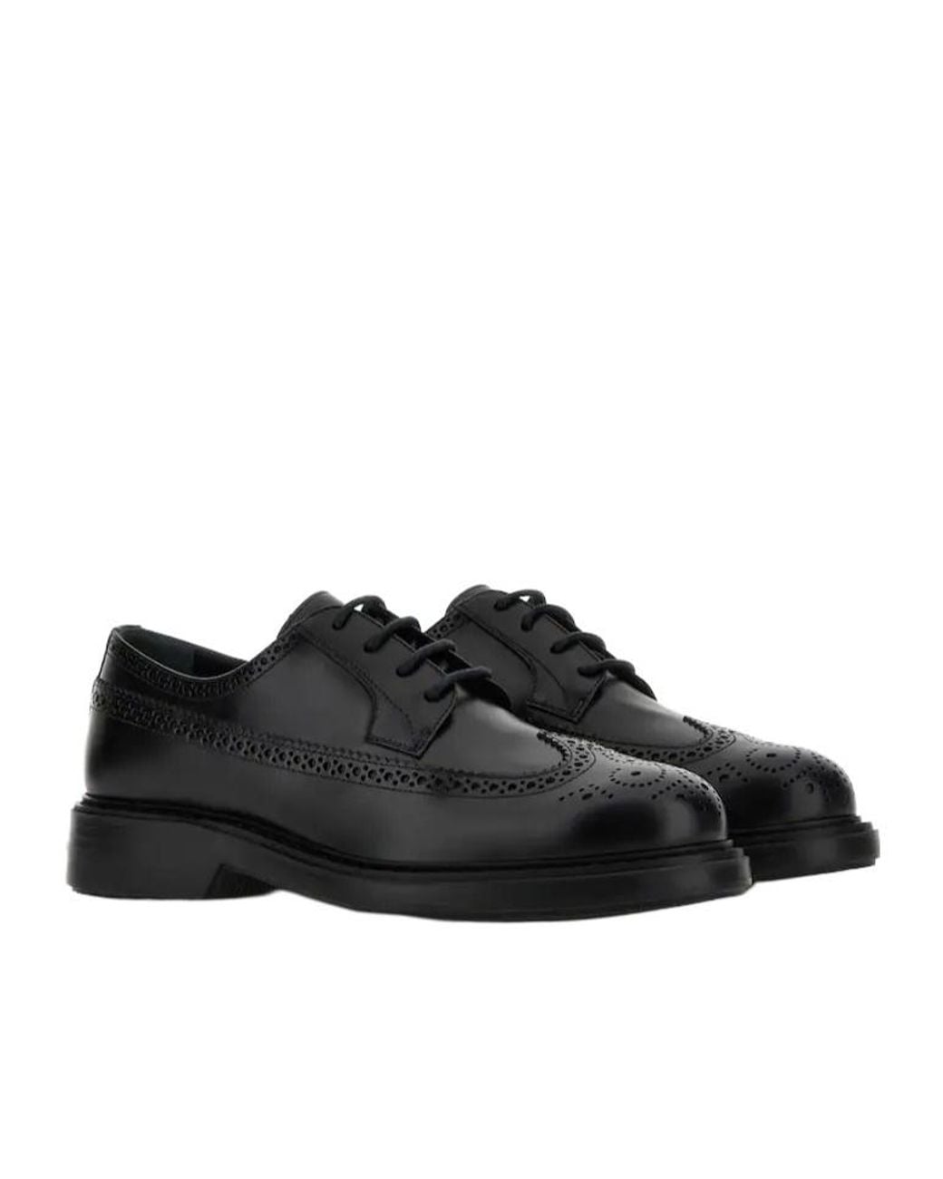 Hogan Black H704 Lace-Up Shoes for men