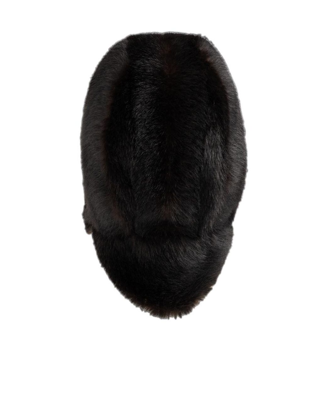 MM6 by Maison Margiela Black Faux Fur Hat for men