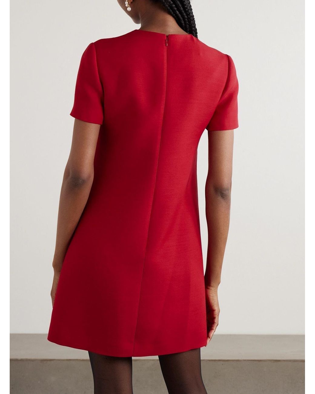 Valentino Red Crepe Couture Short Dress