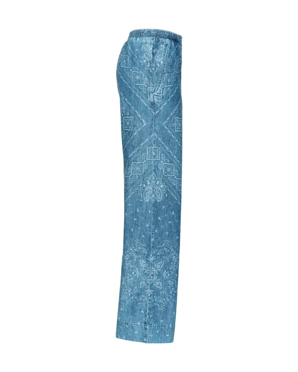 Pinko Blue Namibia Wide-Leg Pants