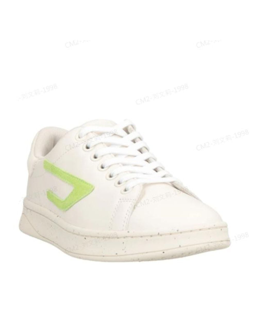 DIESEL White Solidcolor Laceup Shoes