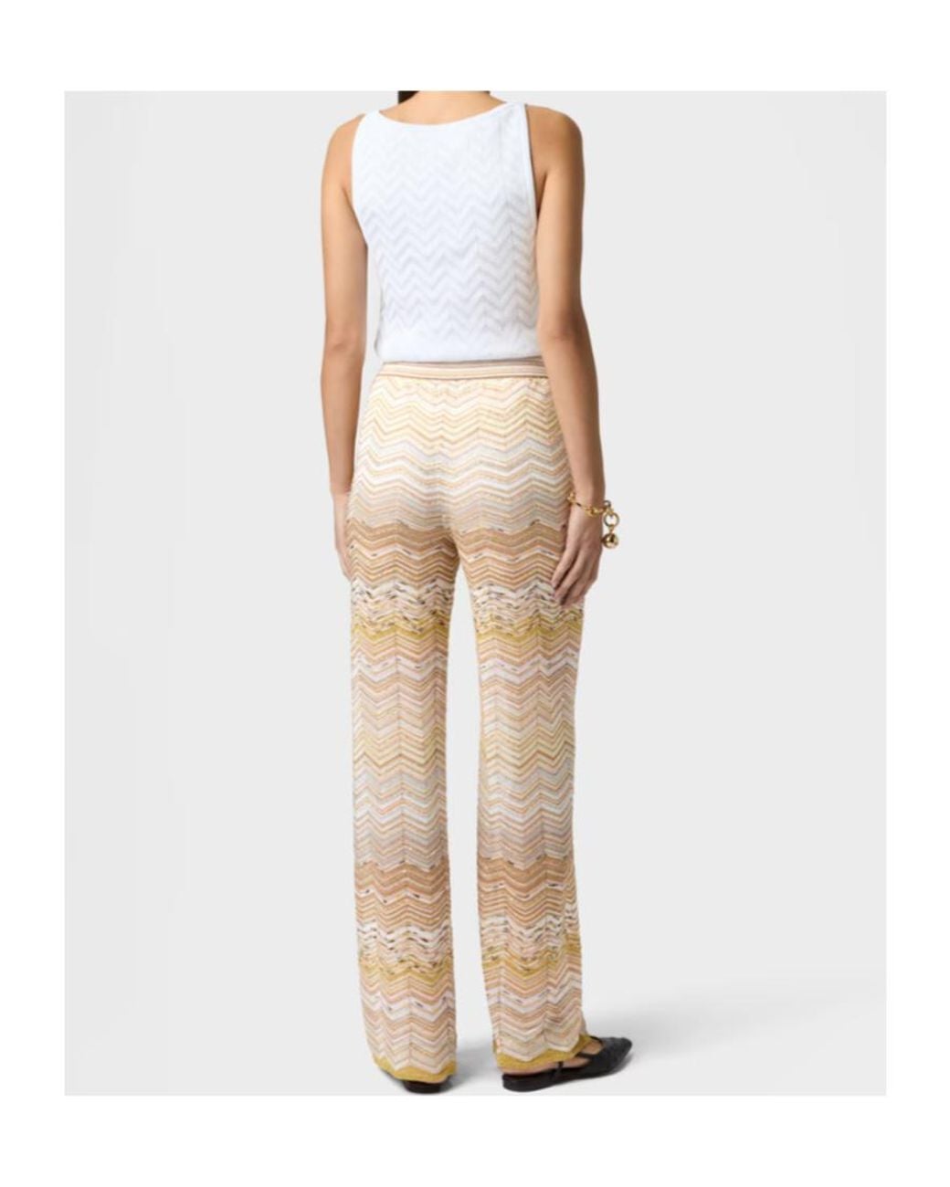 Missoni White Chevron Knit Top