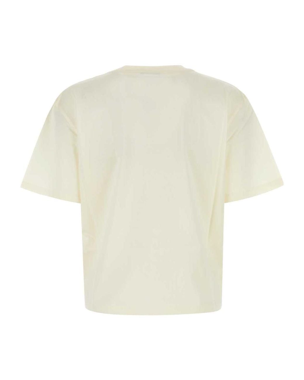 Moncler White Tweed Pocket Crewneck T-Shirt