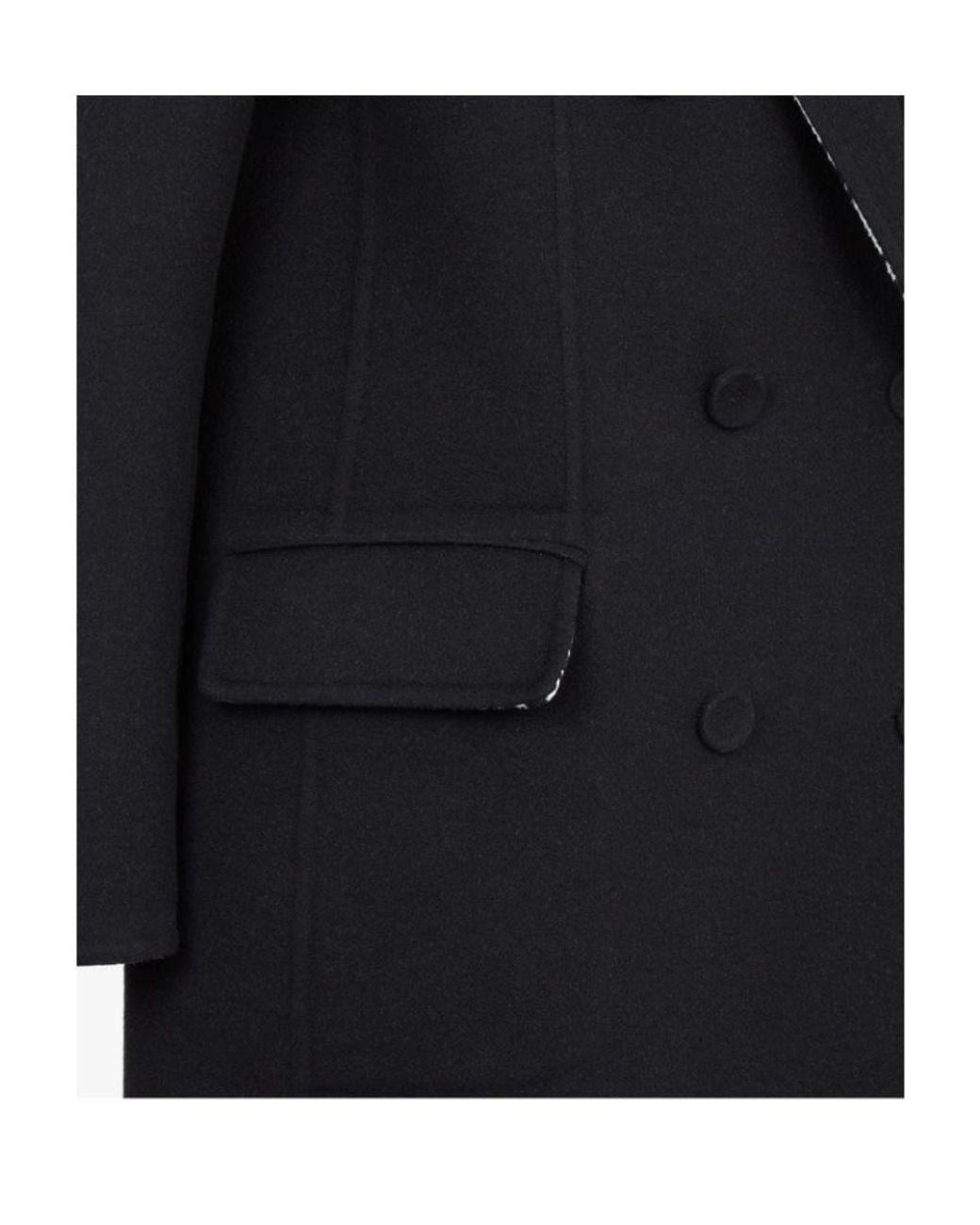 Fendi Black Reversible Monogram Double-Breasted Coat for men