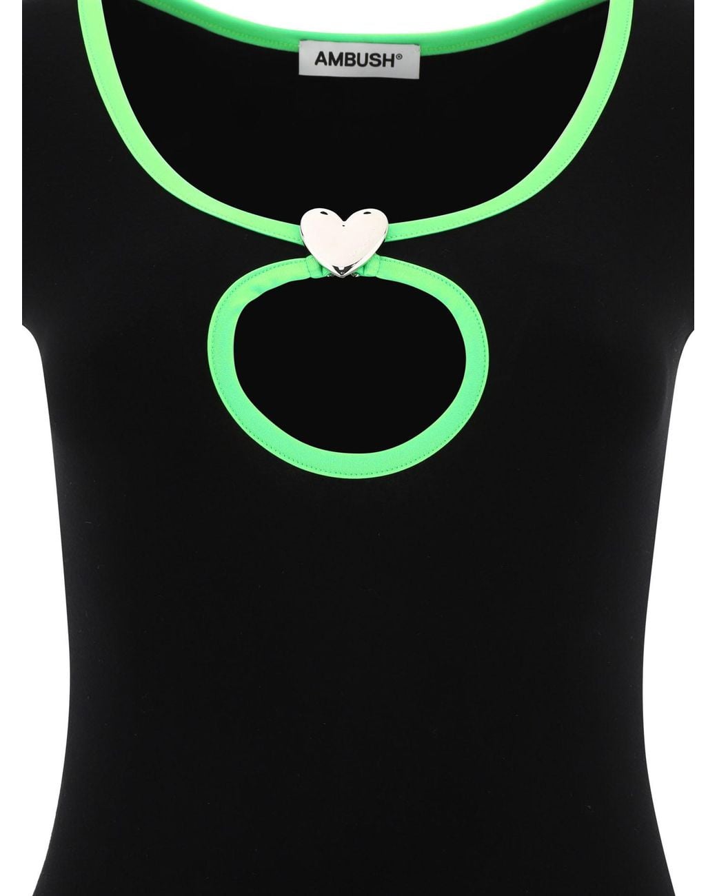 Ambush Black Heart Cut-Out Mini Dress