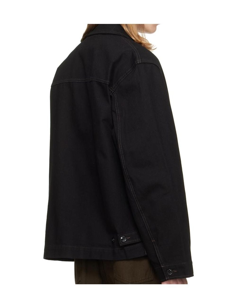 Lemaire Black Pocket Button Overshirt for men
