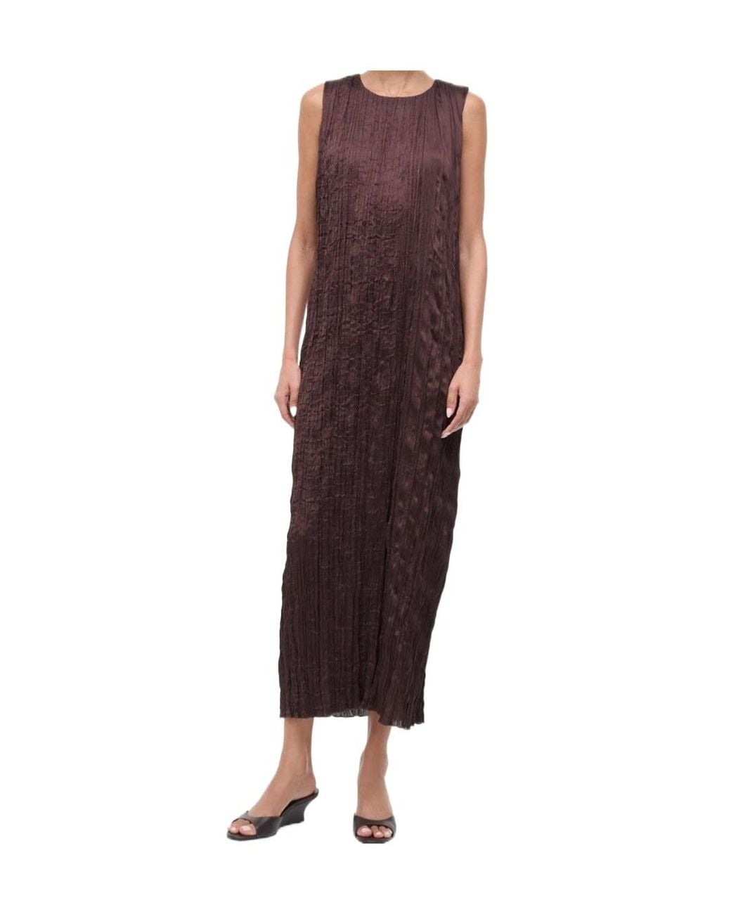 Staud Red Mizu Sleeveless Midi Dress
