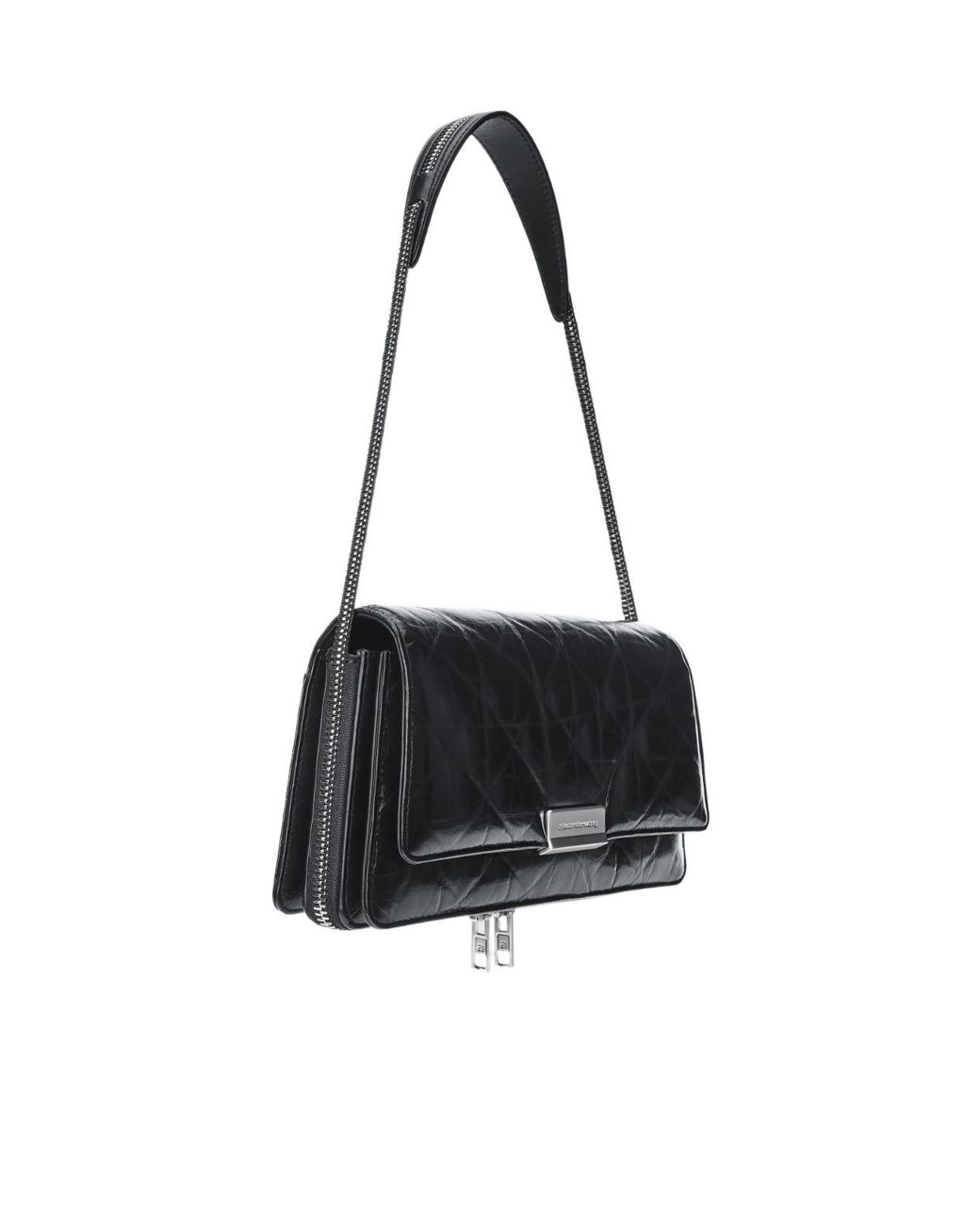 Alexander Wang Black Siren Medium Flap Shoulder Bag