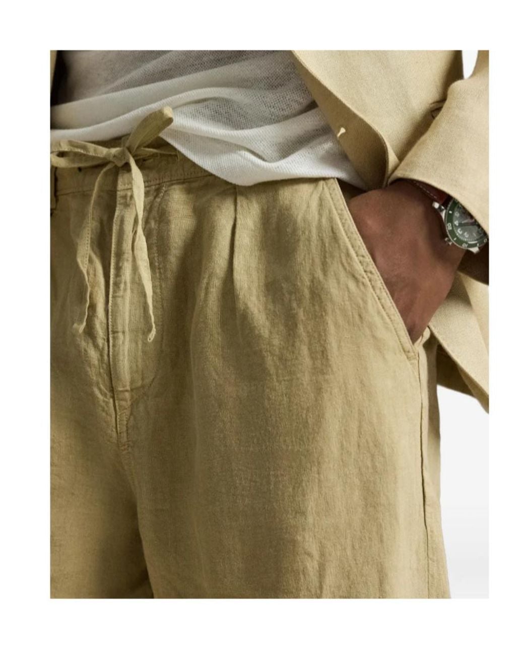 Polo Ralph Lauren Natural Rfltfeasyp Pleated Pants for men