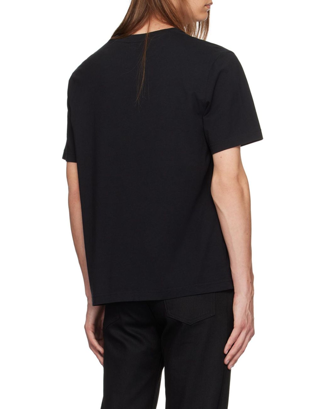 Maison Kitsuné Black Maison Kitsuné Speedy Fox Patch Comfort T-Shirt for men