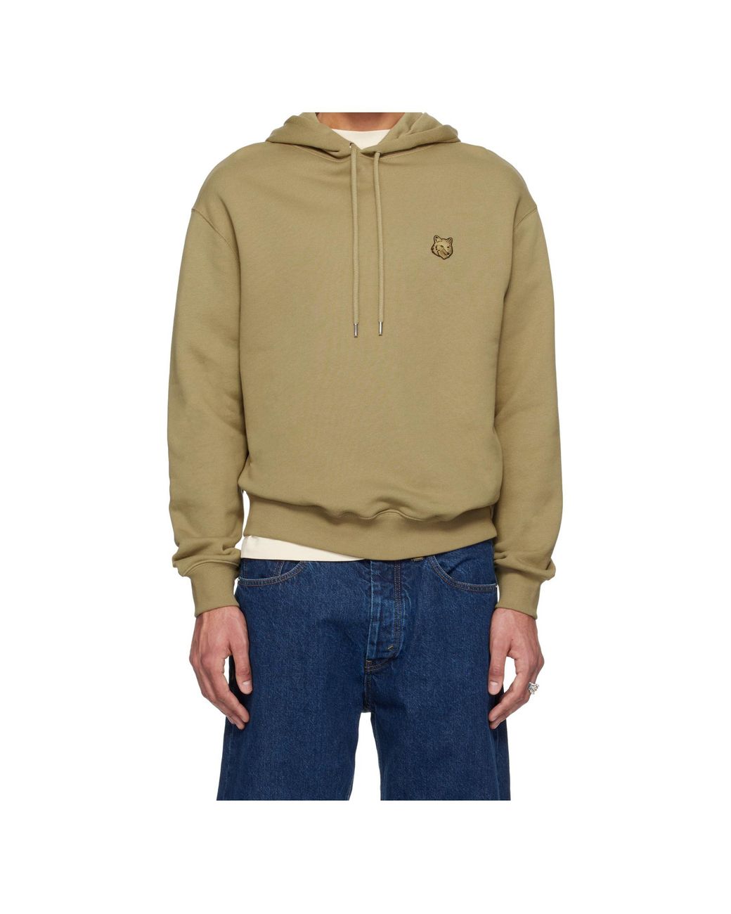 Maison Kitsuné Blue Bold Fox Head Hoodie for men