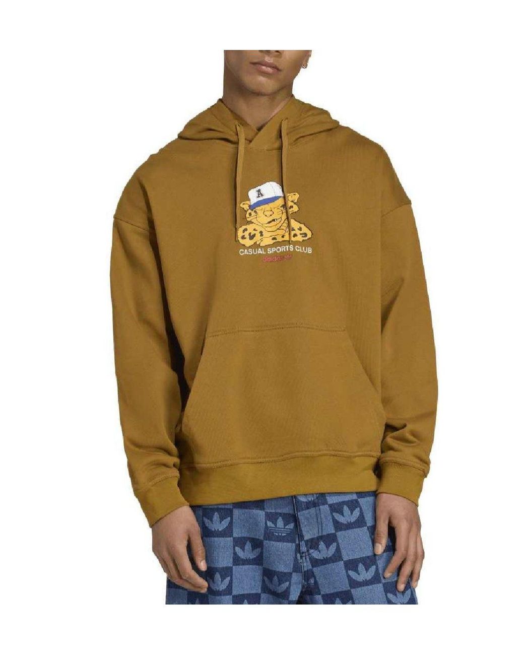 Adidas Originals Yellow Solidcolor Hooded Sweatshirt for men