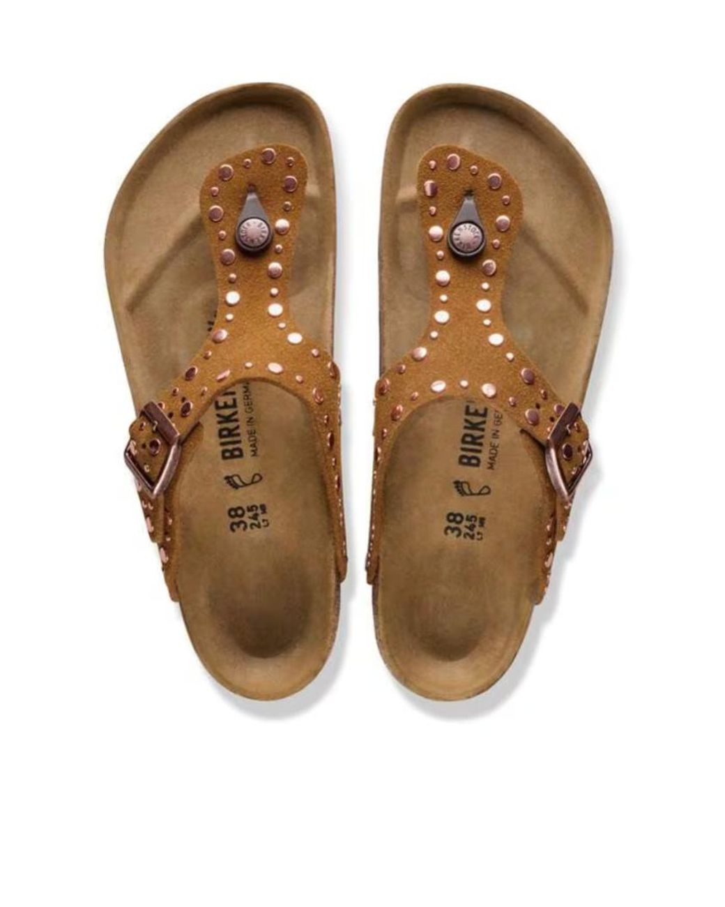 Birkenstock Brown Gizeh Rivet Thong Flat Sandals