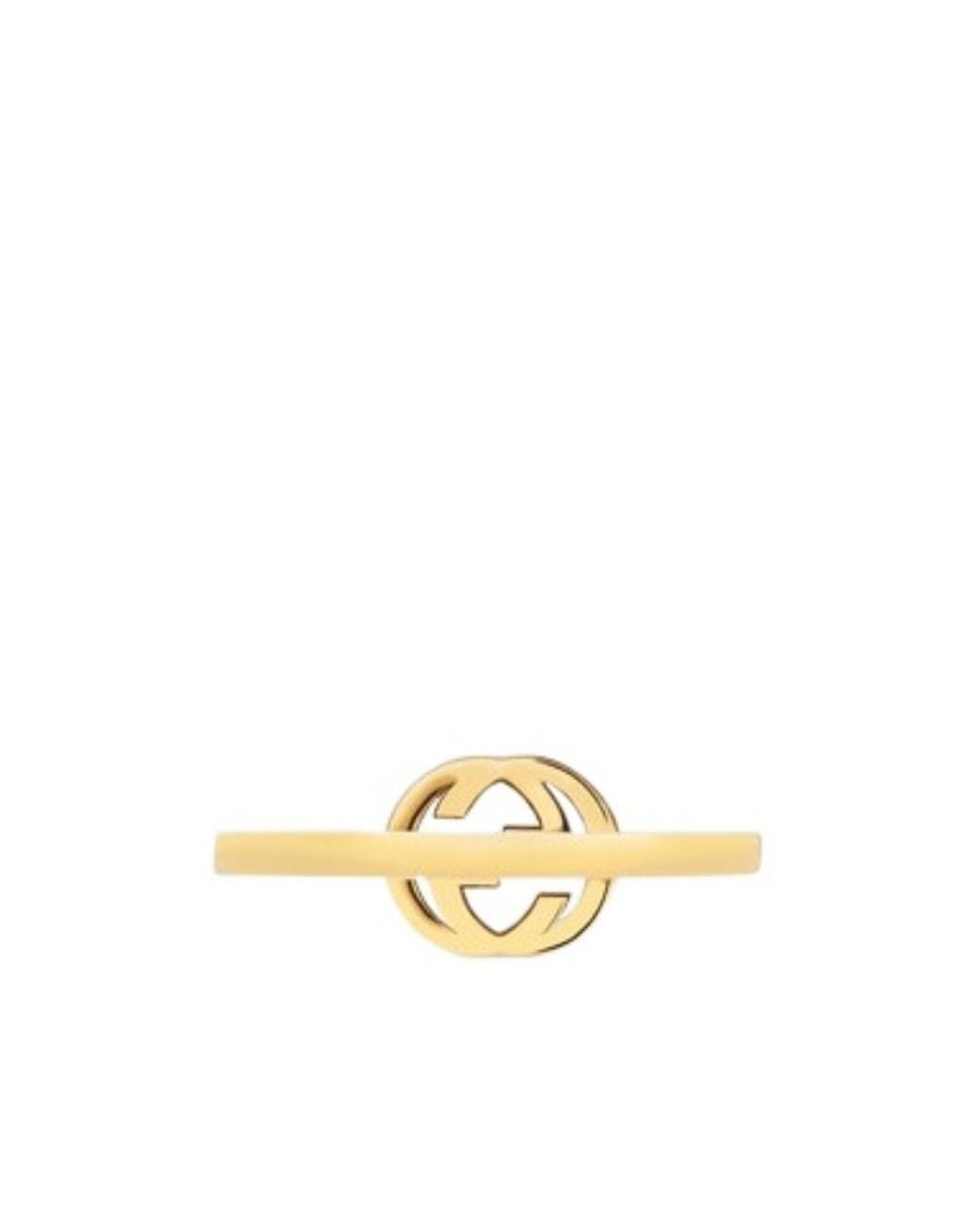 Gucci Metallic Interlocking Diamond 18K Ring
