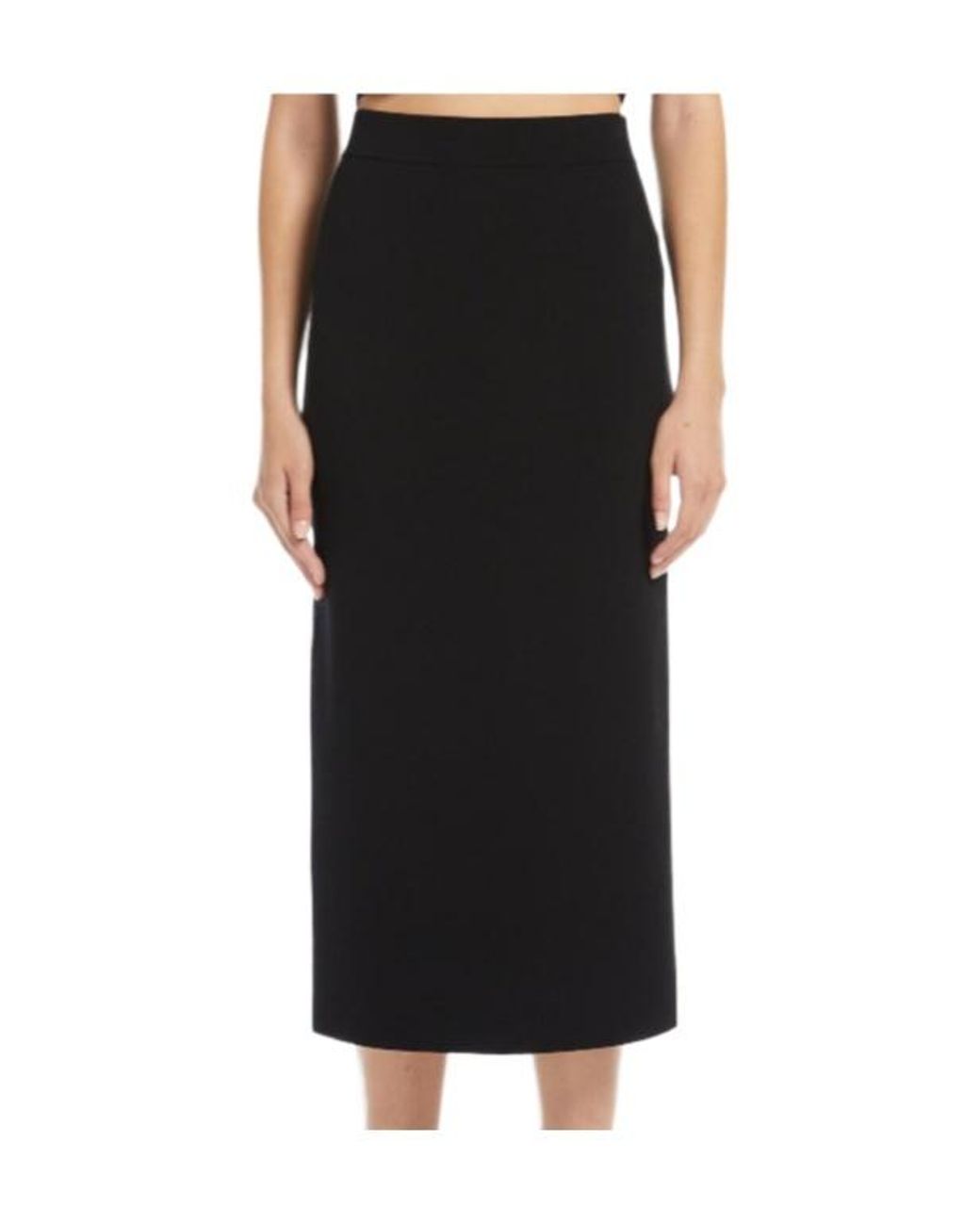Max Mara Black Losanna Knitted Midi Skirt