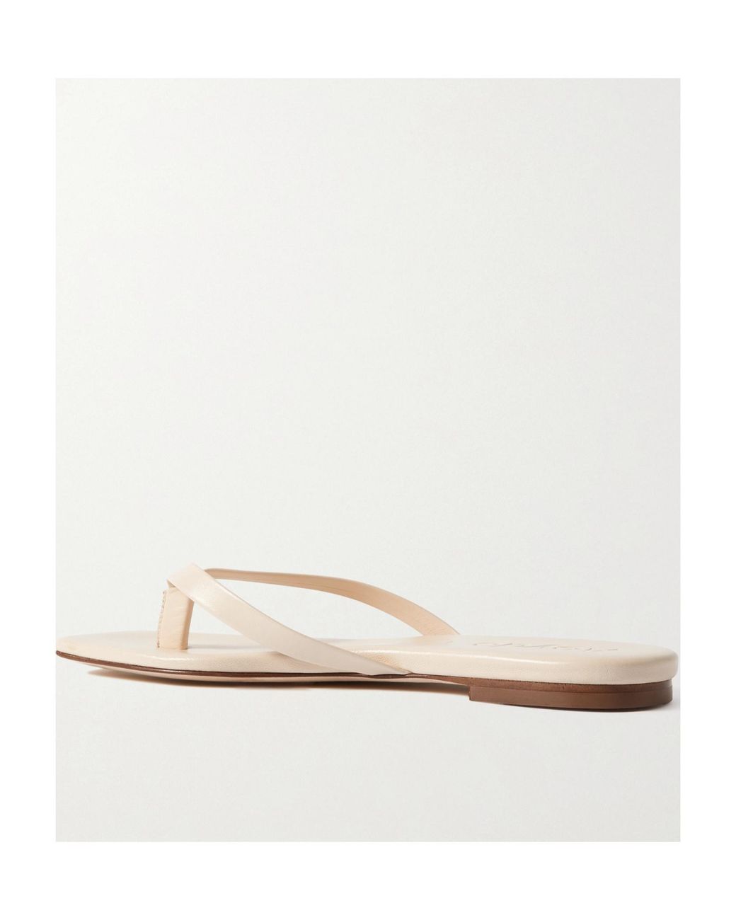 Aeyde White Renee Leather Flip Flops