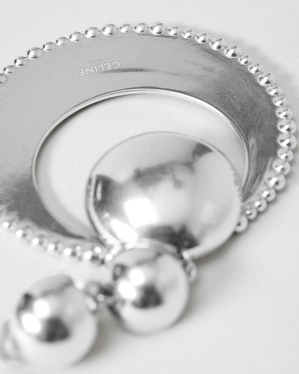 Céline Metallic Round Earrings