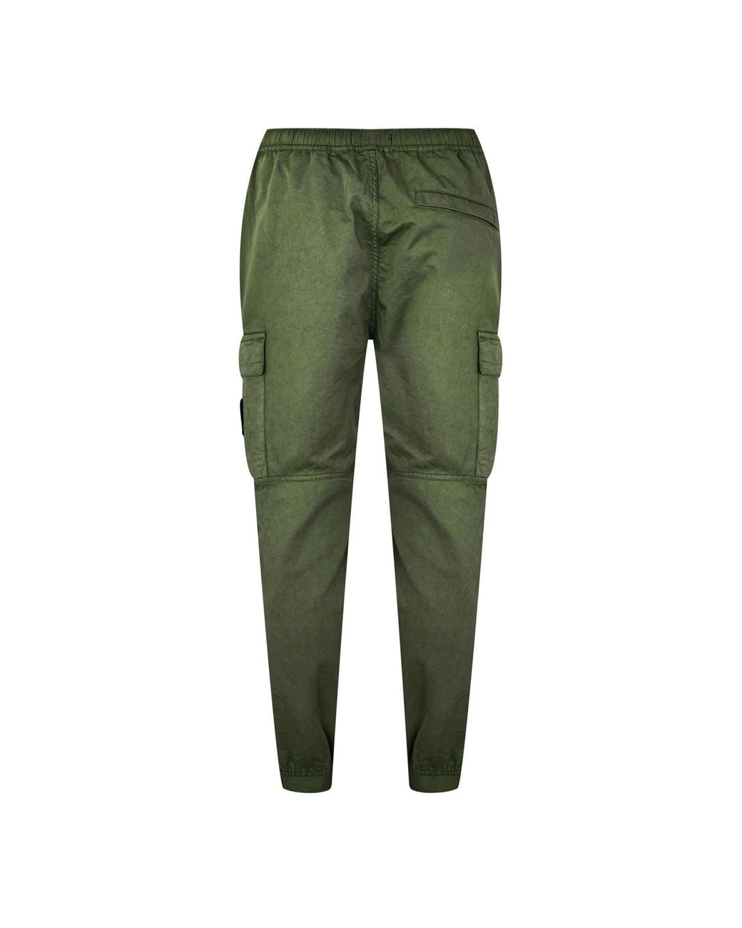 Stone Island Green Raso Cargo Trousers for men