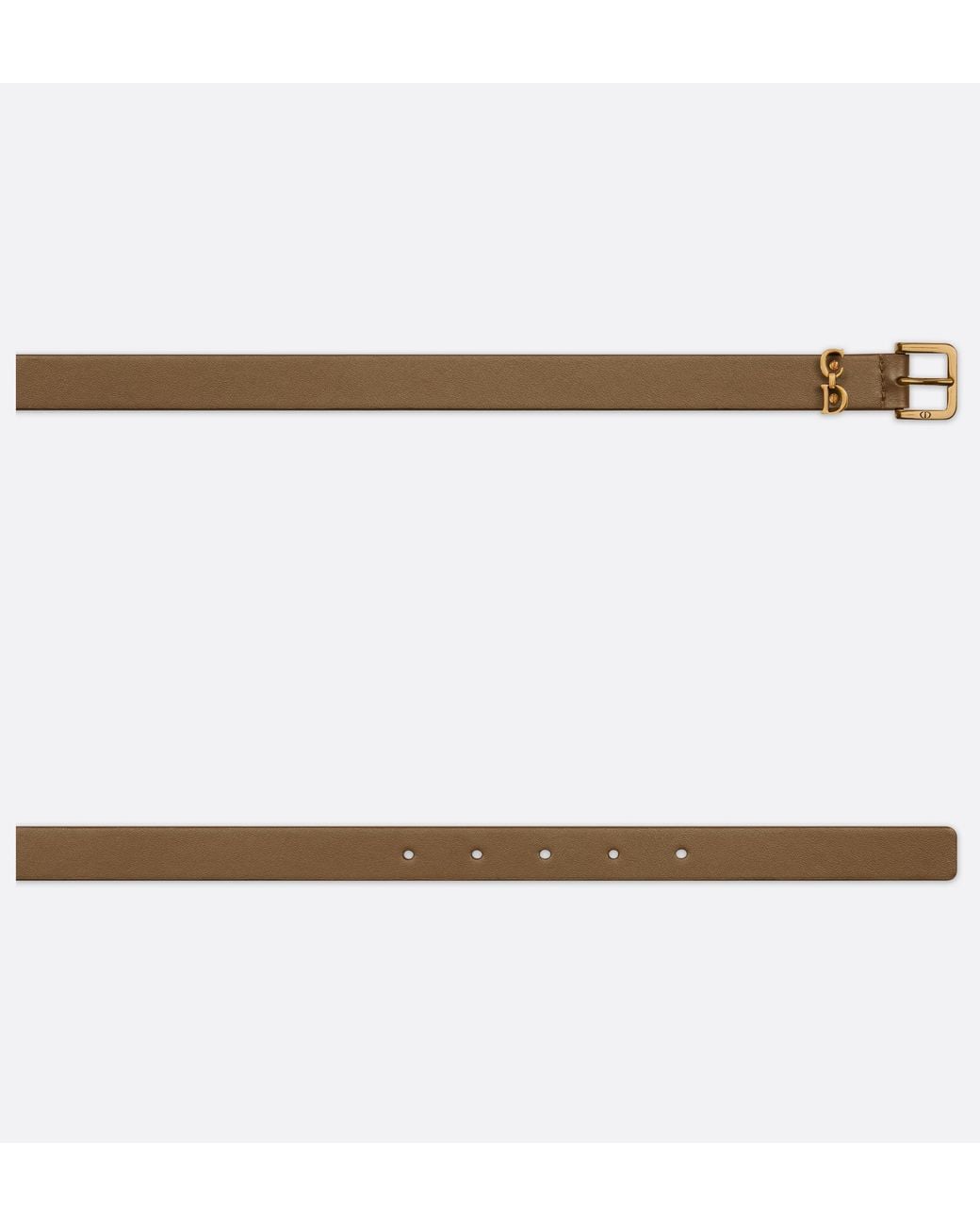 Dior White Saddle Loop Belt