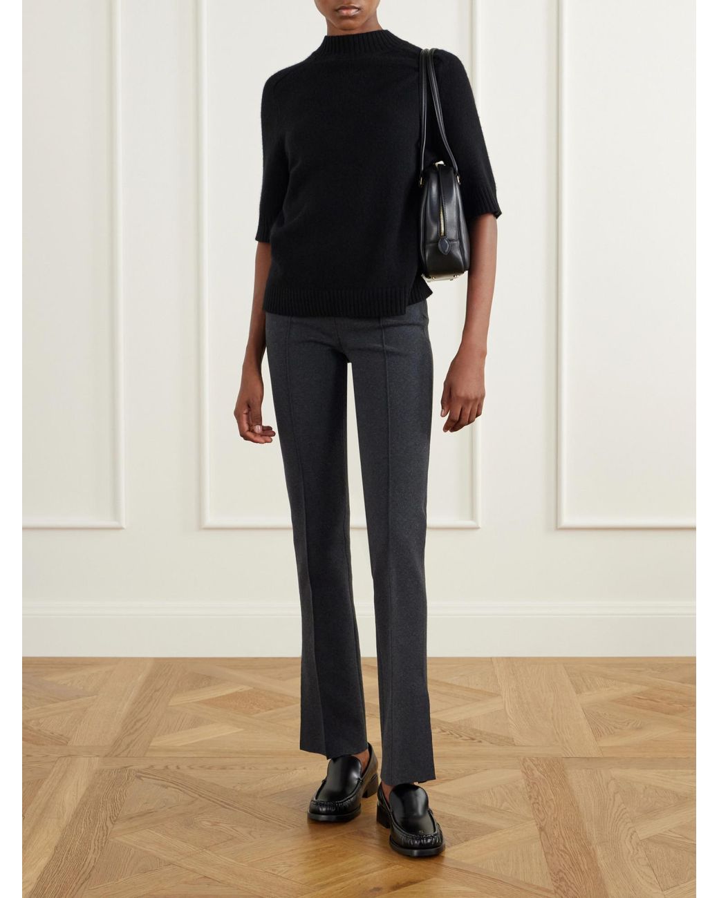High Sport Black Straight-Leg Pants