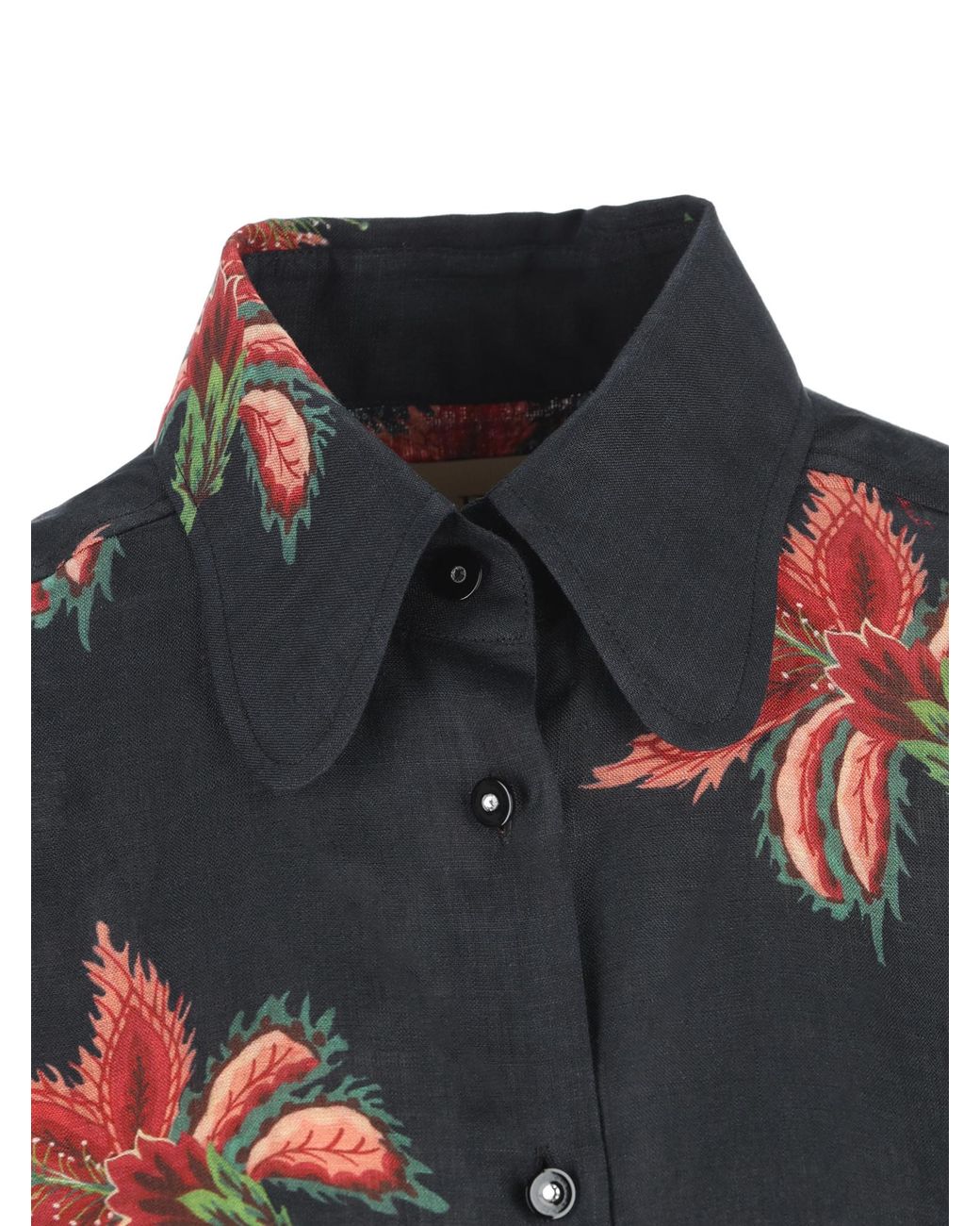 Valentino Multicolor Floral Printed Short-Sleeved Shirt
