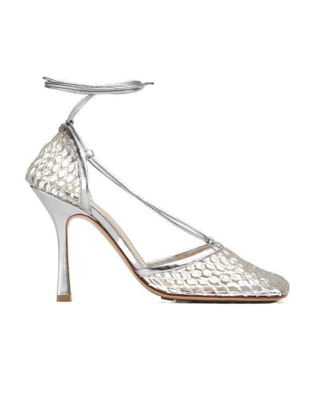 Bottega Veneta White Stretch Sandals