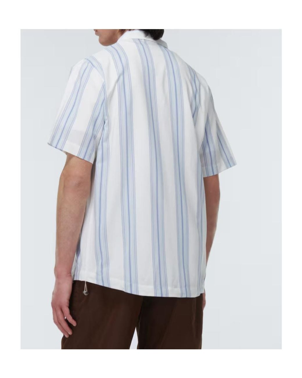 RANRA White Skotta Striped Shirt for men