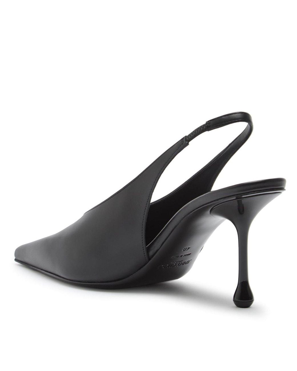 Jimmy Choo Black Leather Slingback Heels