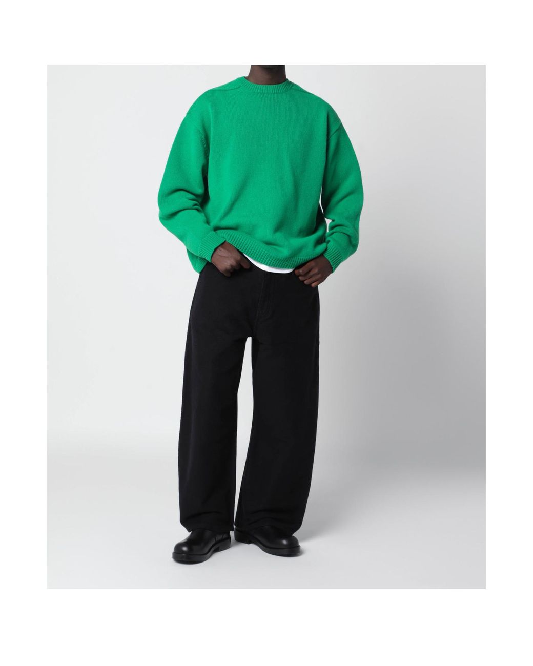 Studio Nicholson Green Hemyl Knitted Sweater for men