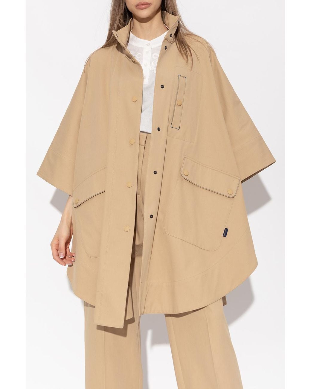See By Chloé Natural See By Chloé Buttoned Cape