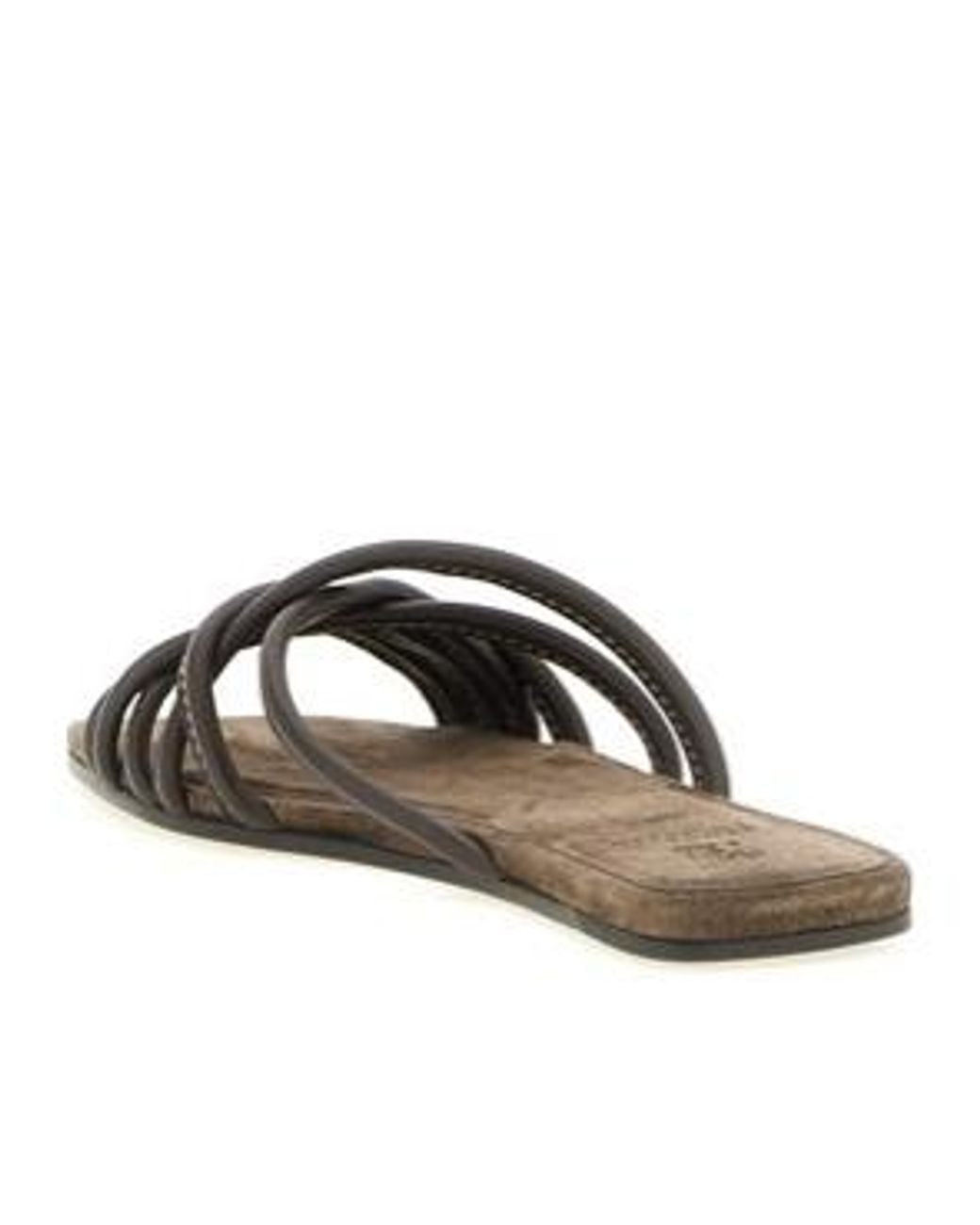Brunello Cucinelli Brown Strappy Slides