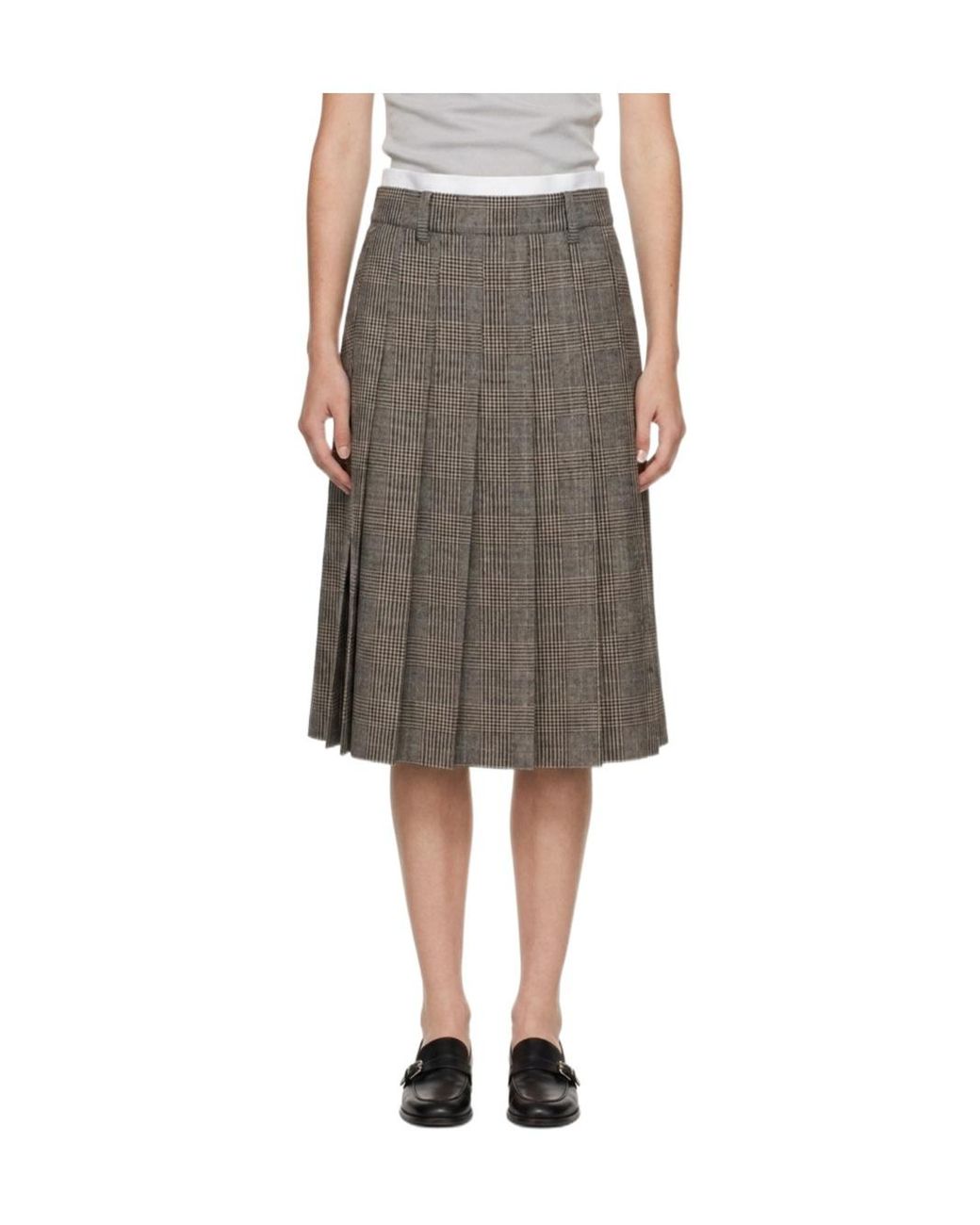 Marissa Chiara Gray Plaid Skirt