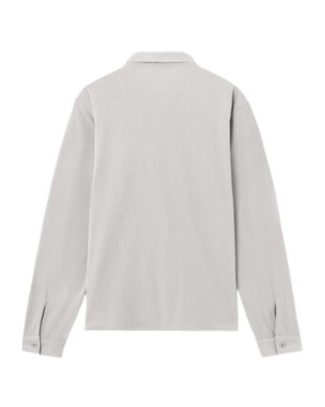 Stone Island White Slim-Fit Long-Sleeve Polo With Tonal Compass Patch for men