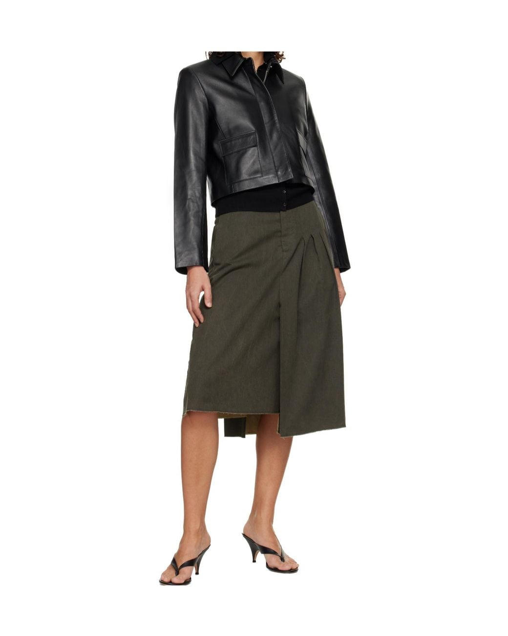 Nour Hammour Black Bleeker Leather Jacket