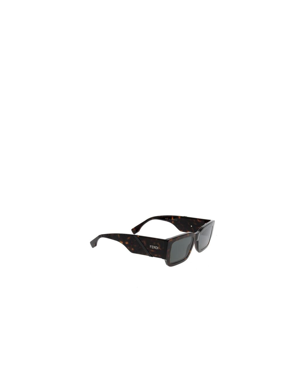 Fendi White Eyewear Rectangle Frame Sunglasses for men