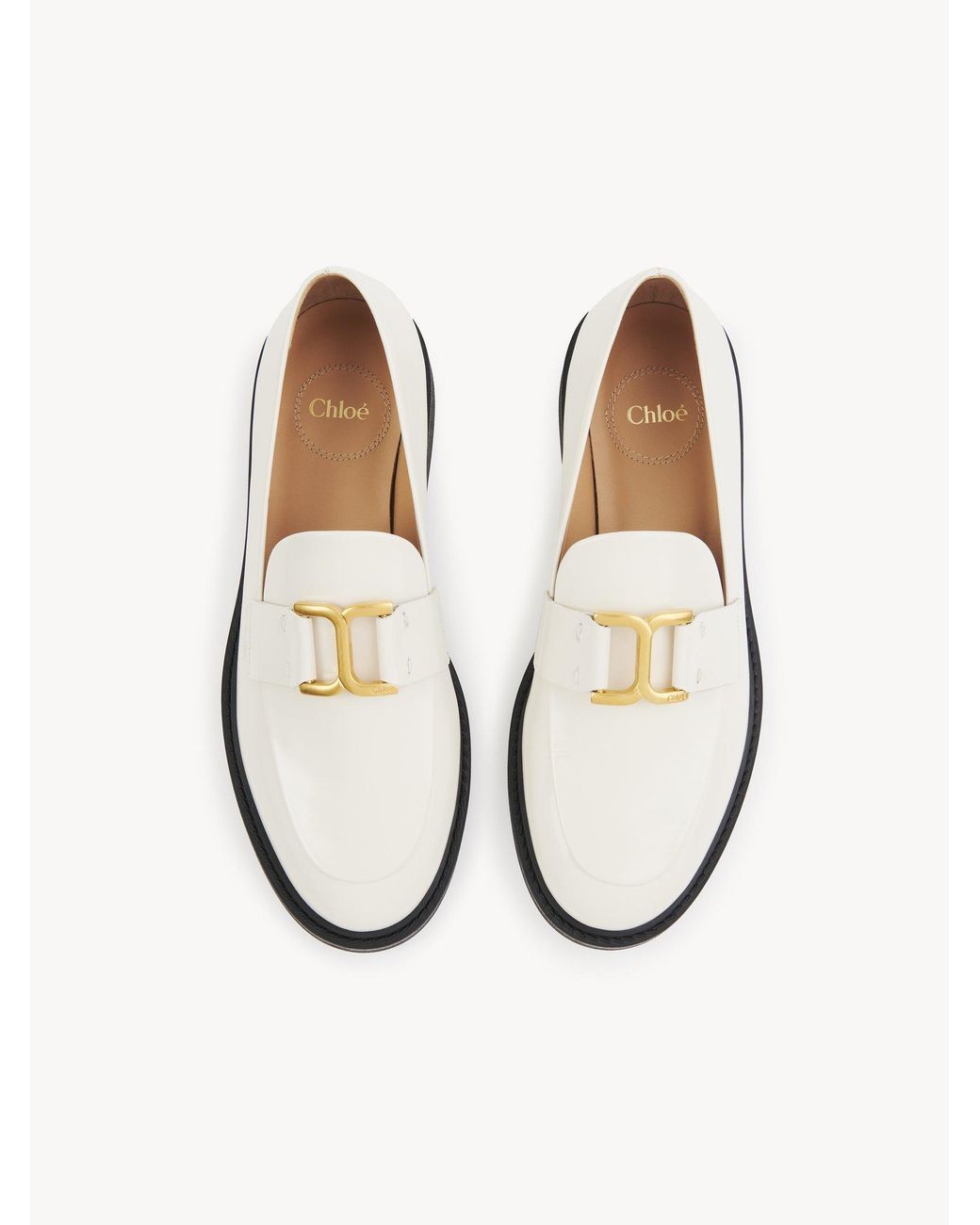 Chloé White Chloé Marcie Slip-On Loafers