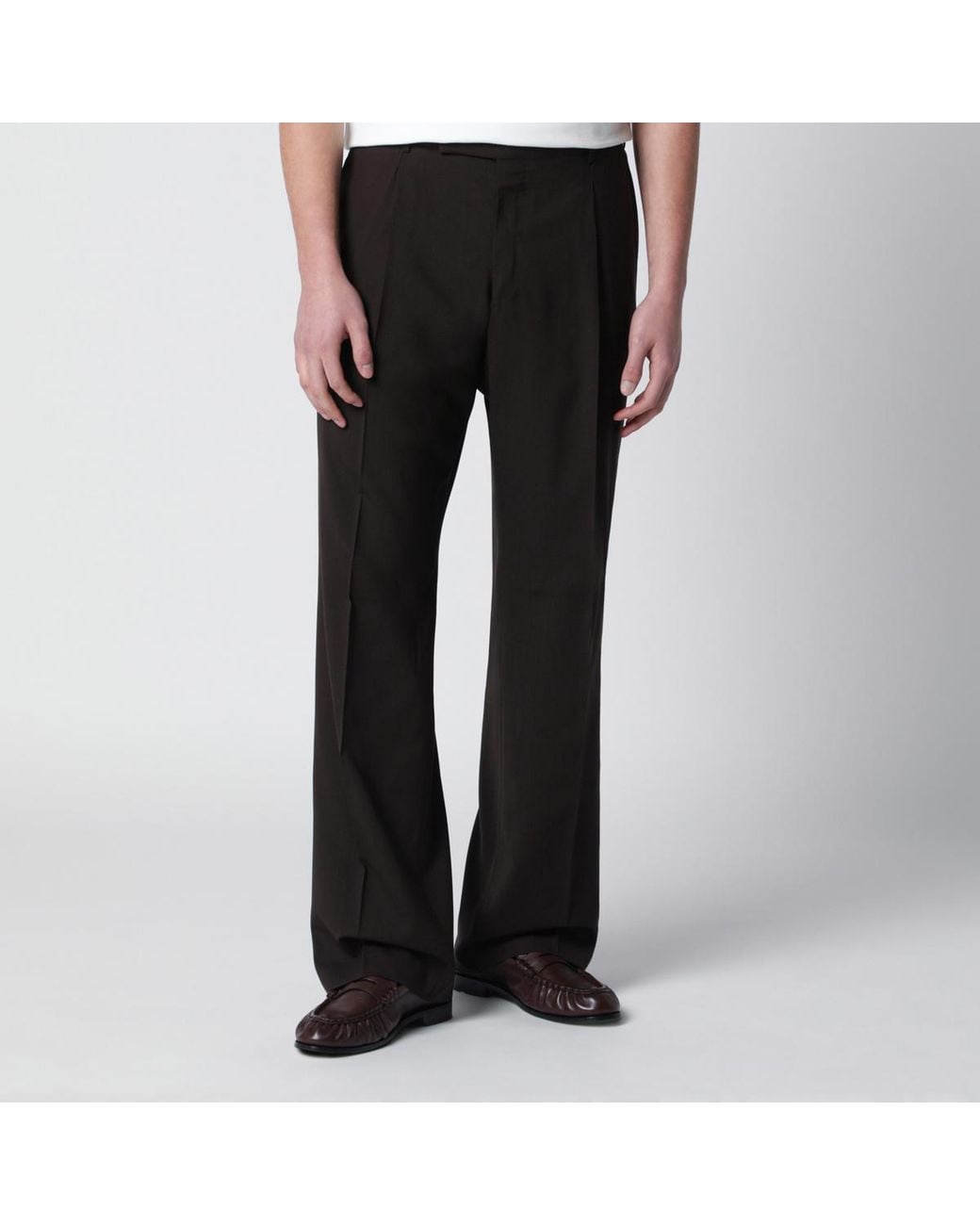 Pt Pantaloni Gray Pt Torino Quindici Wide-Leg Pants for men