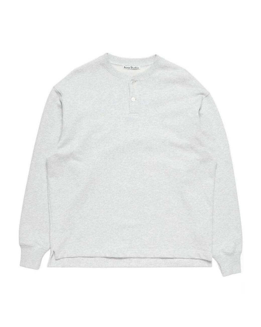 Acne White Logo-Embroidered Sweatshirt for men