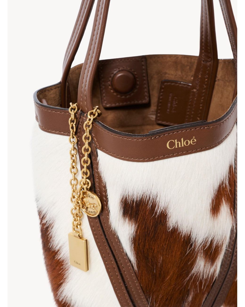 Chloé Brown Small Chloé Spin Tote Bag