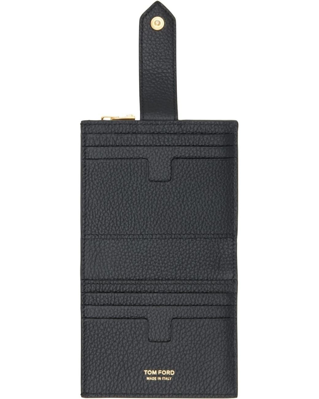 Tom Ford Black Leather Cardholder for men