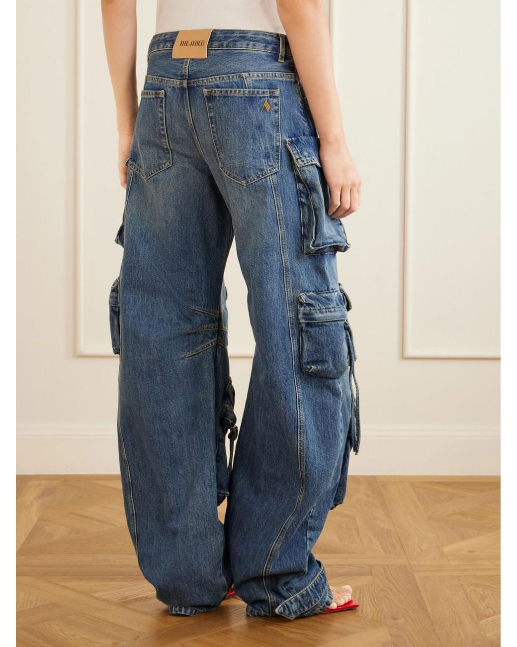 The Attico Blue High-Waist Loose Denim Jeans