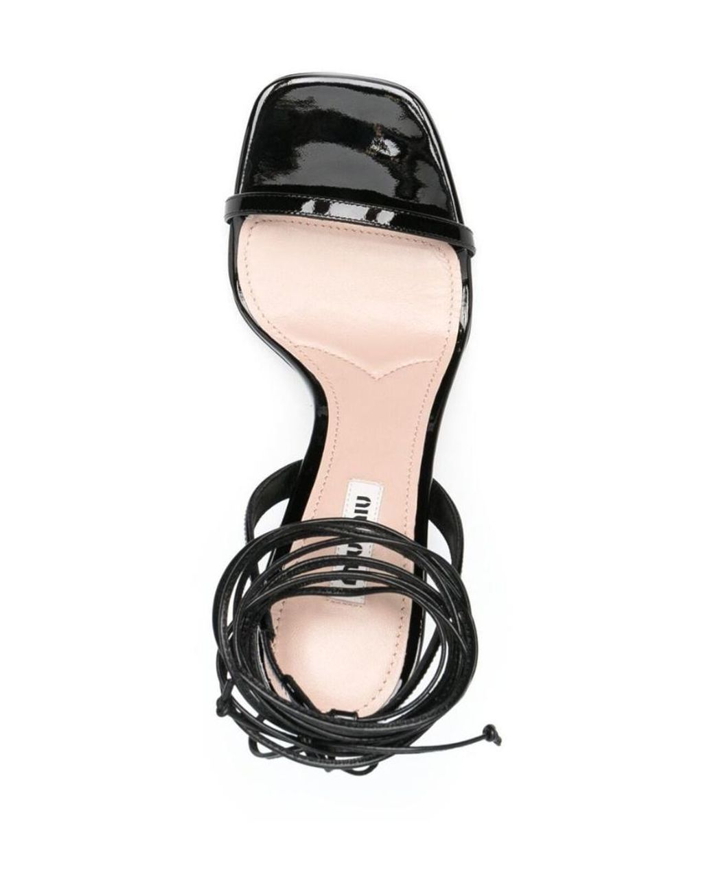Miu Miu Black Glitter-Heel Sandals