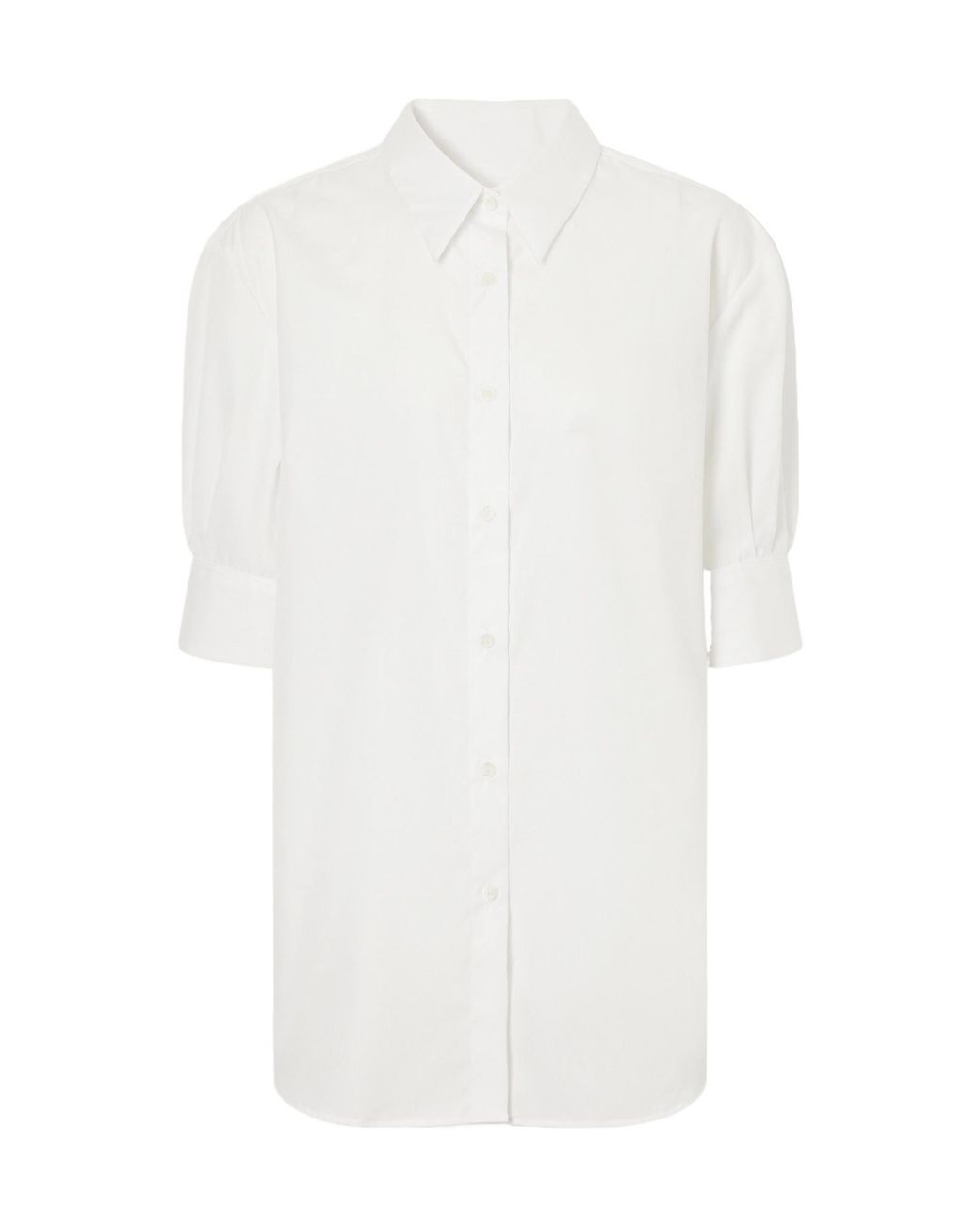 Dries Van Noten White Minimal Long-Sleeve Shirt