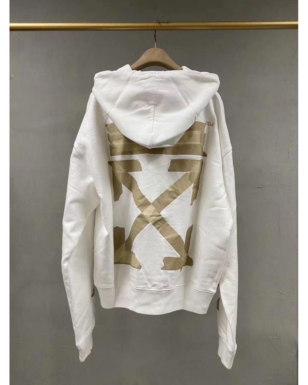 Off-White c/o Virgil Abloh White Tape Arrows Print Hoodie for men